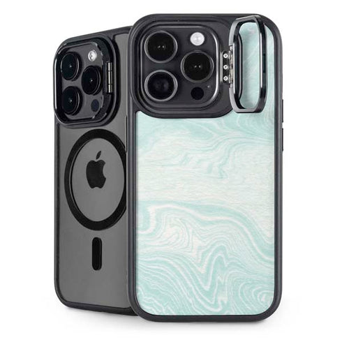 Marbleized Mint iPhone 15 Pro Kickstand Case